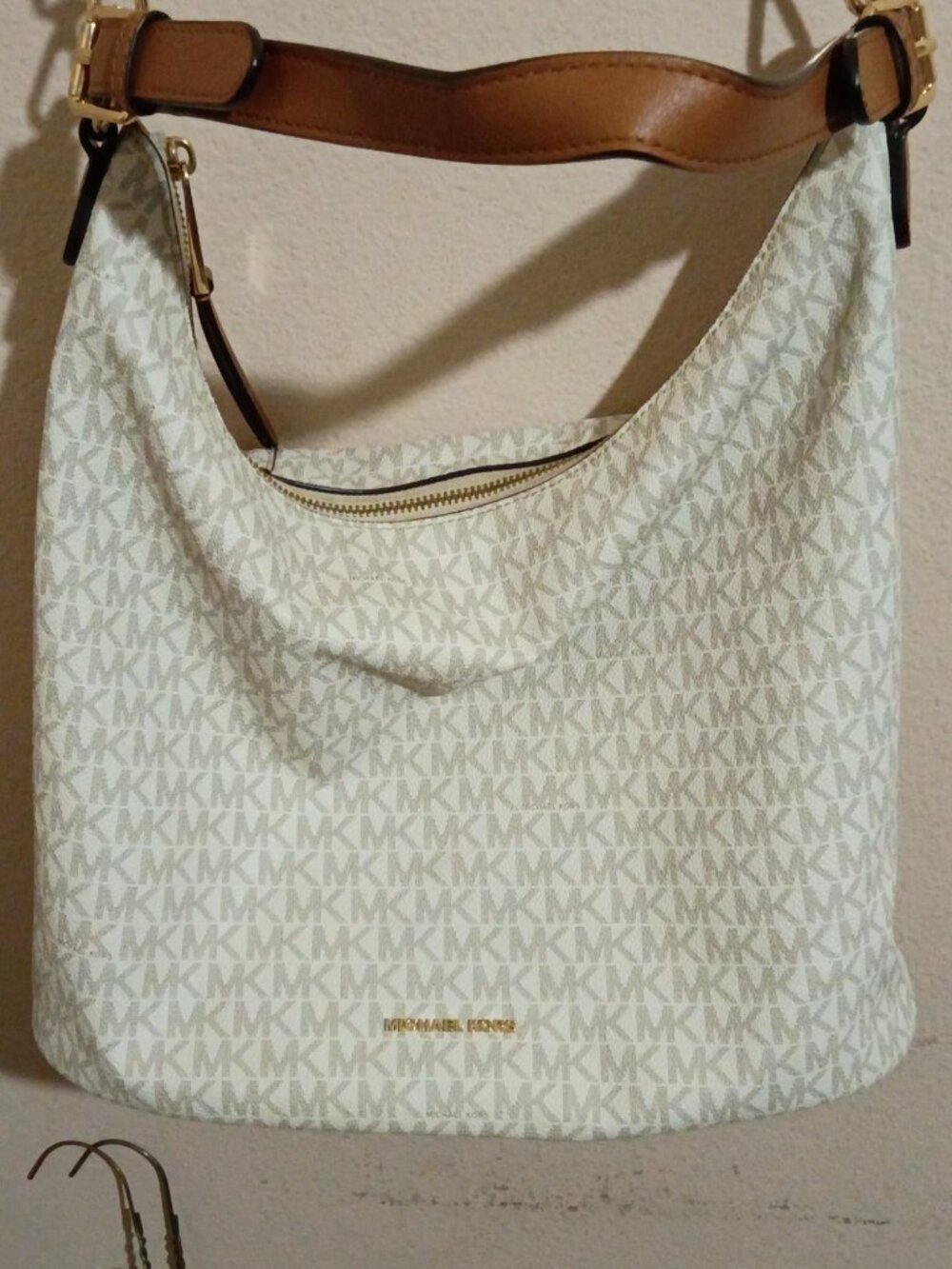 michael kors sienna large cream logo convertible shoulder bag - Picture 3 of 16